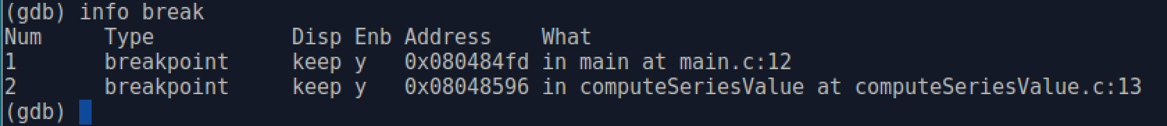 delete breakpoints